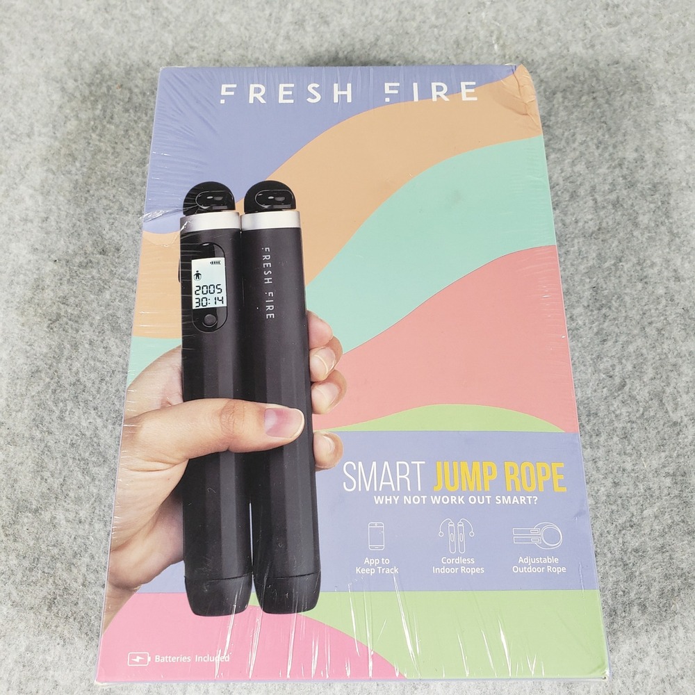 Fresh Fire Smart Jump Rope App Connectivity Bluetooth LCD  Adjustable Cordless‎